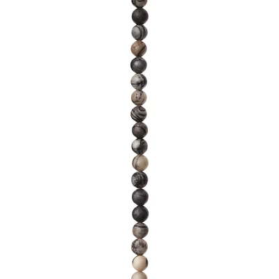 Black Network Stone Rondel by Bead Landing®, 4mm