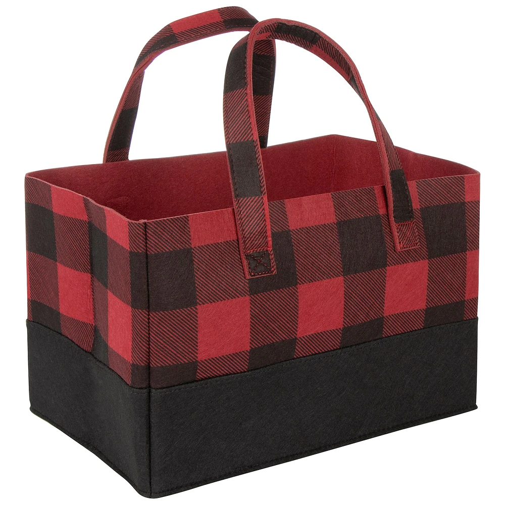 Sammy & Lou® Buffalo Check Felt Essential Storage Tote