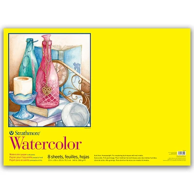 6 Pack: Strathmore® 300 Series Cold Press Watercolor Paper Pad, 22" x 30"