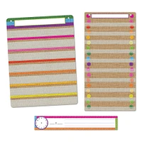 Smart Poly™ Burlap Stitched Pocket Chart Set