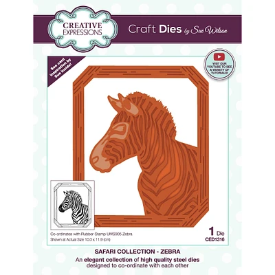 Creative Expressions Safari Collection Zebra Die