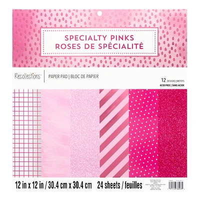 Specialty Pinks Paper Pad by Recollections™, 12" x 12"