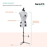 Dritz® Twin-Fit Petite Dress Form with Adjustable Tri-Pod Stand