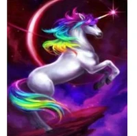 Sparkly Selections Rainbow Unicorn Diamond Art Kit, Round Diamonds