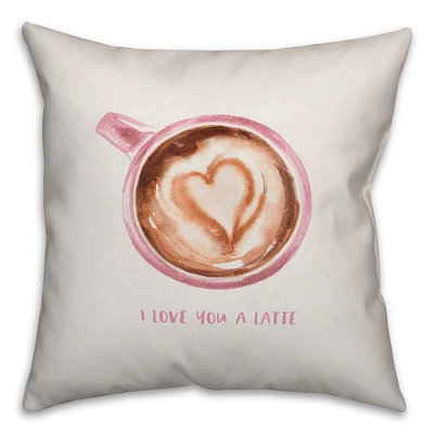 Love You A Latte Throw Pillow