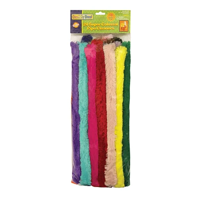 Creativity Street® Assorted Super Colossal Chenille Stems, 24ct.