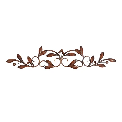 36" Brown Metal Traditional Floral Wall Décor