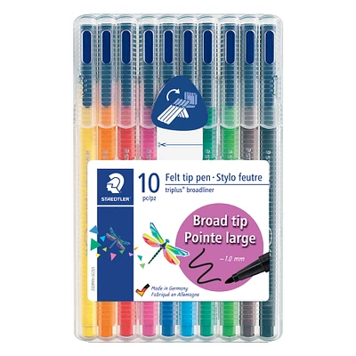 6 Packs: 10 ct. (60 total) Staedtler® Triplus® Broad Felt Tip Pens
