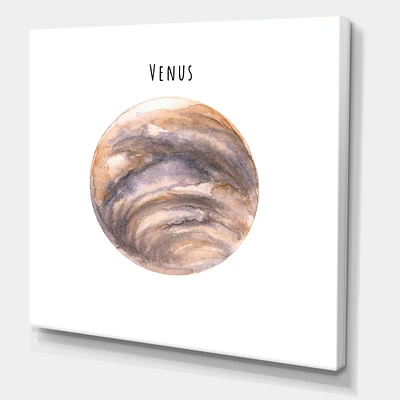 Designart - Planet Venus - Bohemian & Eclectic Canvas Wall Art Print