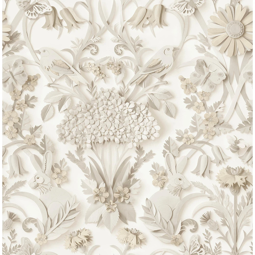 NuWallpaper Taupe Eloise Peel & Stick Wallpaper