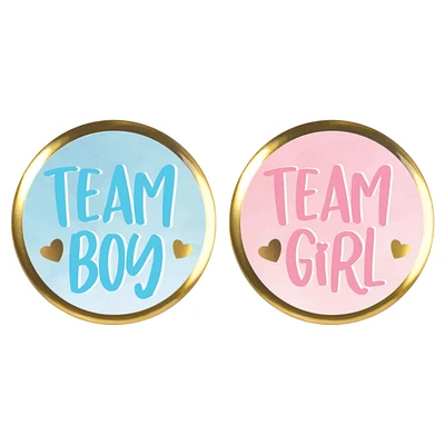 Gender Reveal Team Buttons