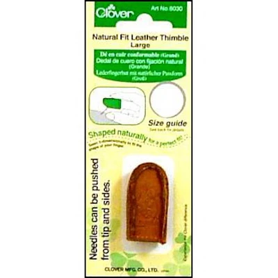 Clover Large Natural Fit Leather Thimble