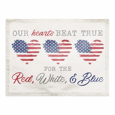 Our Hearts Beat True Cotton Twill Placemat