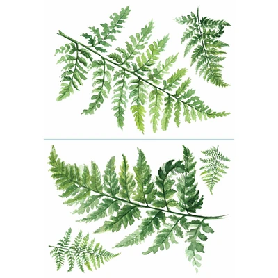 RoomMates Watercolor Fern Peel & Stick Giant Wall Decals