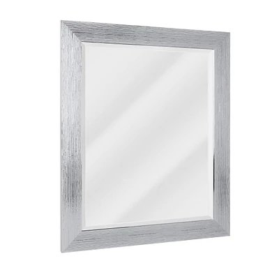 Head West 29" Chrome Textured Frame Accent Wall Mirror