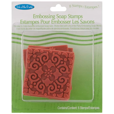 Life of the Party Soap Embossing Square Stamp Set, 8ct.