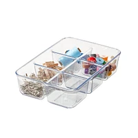 12 Pack: iDesign 6 Compartment Plastic Drawer Organizer