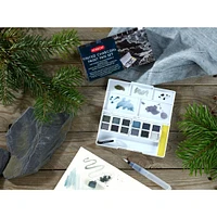 Derwent 12 Color Tinted Charcoal Paint Pan Set