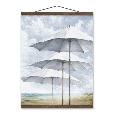 Beach Umbrellas Teak Hanging Canvas