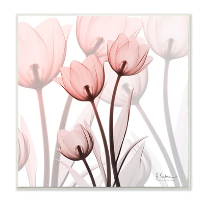 Stupell Industries Red Floral Silhouettes Modern Floral Photograph, 12" x 12"