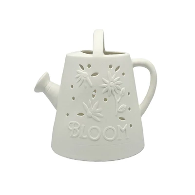 7" Unfinished Watering Can DIY LED Ceramic Décor by Make Market®