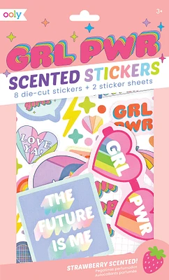OOLY GRL PWR Strawberry Scented Scratch Sticker Set