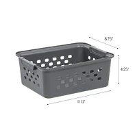 IRIS Gray 7qt. Small Organizer Storage Basket