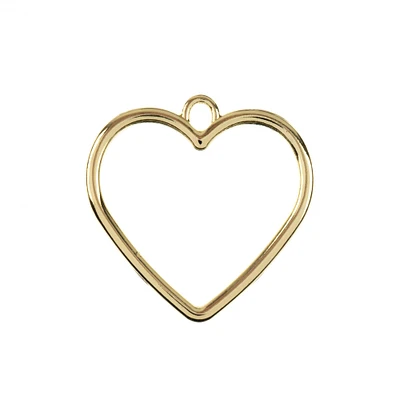 John Bead Beadwork Findings Gold Heart Pendant, 5ct.