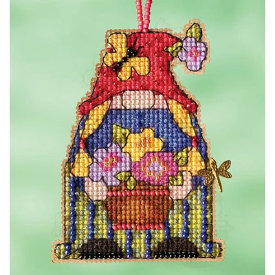 Mill Hill® Garden Girl Gnome Counted Cross Stitch Ornament Kit