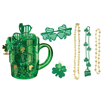 15oz. St Patrick's Day Plastic Party in a Mug, 6ct.