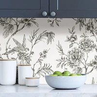 NuWallpaper Charcoal Longwood Peel & Stick Wallpaper