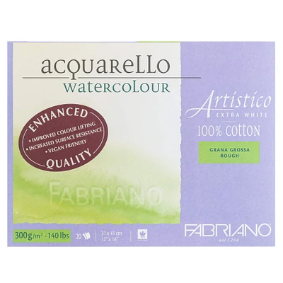 3 Pack: Fabriano® Artistico Extra White Rough Watercolor Block