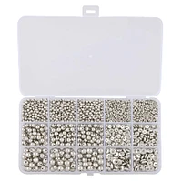 Silver Plastic Spacer Bead Mix by Bead Landing™