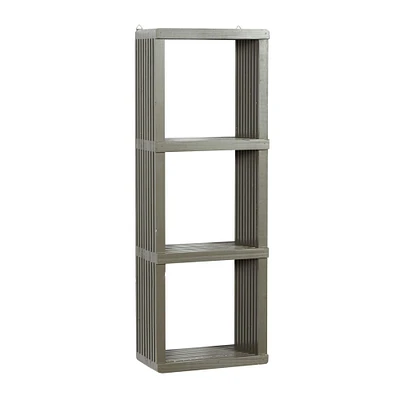 Gray Wood Contemporary Wall Shelf, 34" x 12" x 7"