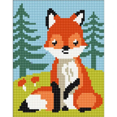 Collection D'Art Fox Cub Stamped Needlepoint Kit