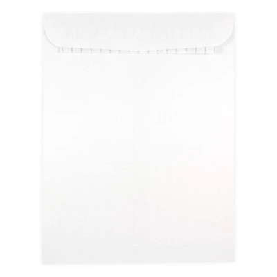 JAM Paper White Open End Catalog Envelopes with Peel & Seal Closure