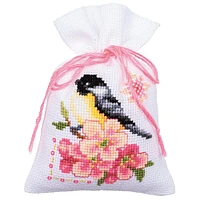 Vervaco Birds & Blossoms Counted Cross Stitch Sachet Bags Kit