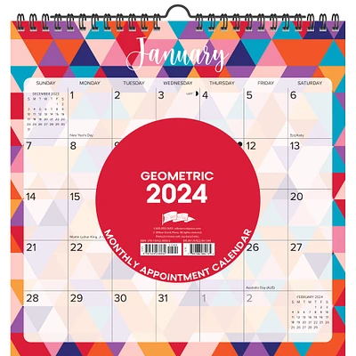 2024 Geometric Spiral Wall Calendar
