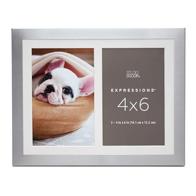 12 Pack: 2 Opening Silver 4" x 6" Collage Frame, Expressions™ by Studio Décor®