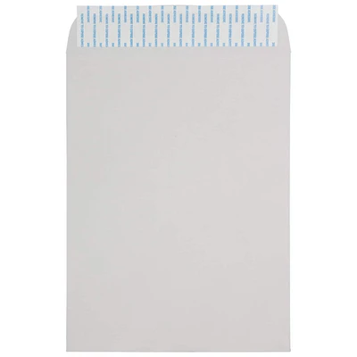 JAM Paper 9" x 12" Light Gray Kraft Peel & Seal Closure Envelopes, 25ct.