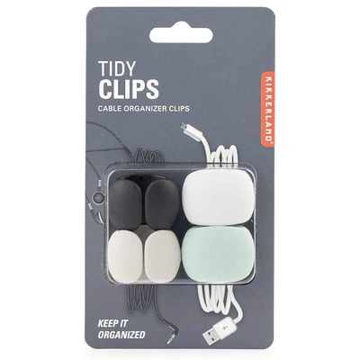 Kikkerland Tidy Clips Cable Organizers, 4ct.