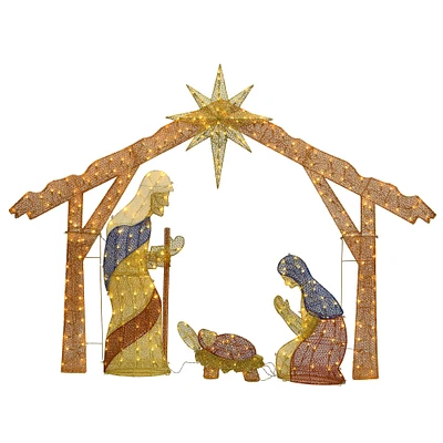 8ft. Nativity Scene with Clear Lights