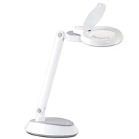 OttLite 14" White Space-Saving LED Magnifier Desk Lamp