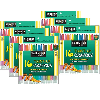 4 Packs: 6 Packs 16 ct. (384 total) Sargent Art® Twist-Up Crayons