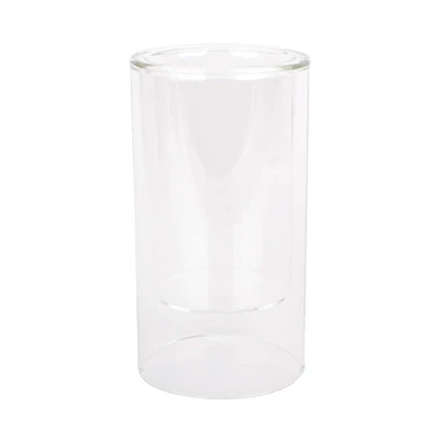 6" Clear Glass Dual Cylinder Candle Holder by Ashland®