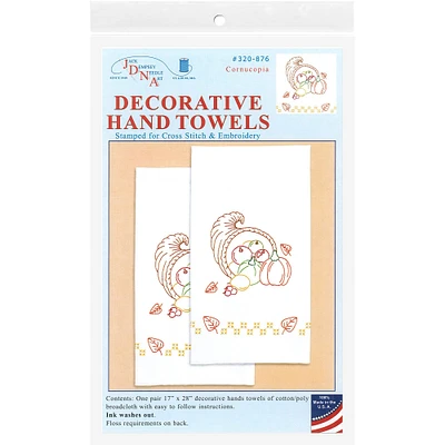 Jack Dempsey Cornucopia Decorative Hand Towel Set