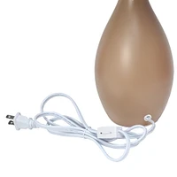 Simple Designs Oval Bowling Pin Base Ceramic Table Lamp