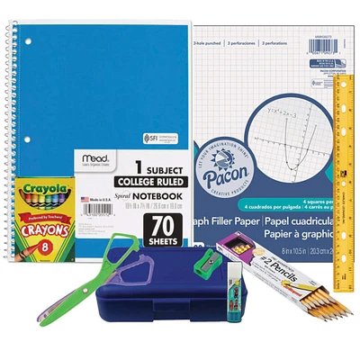 6 Pack: Multi-Brand Basic Elementary School Supply Kit