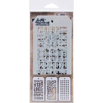 Stampers Anonymous Tim Holtz® Mini Layered Stencil Set #1