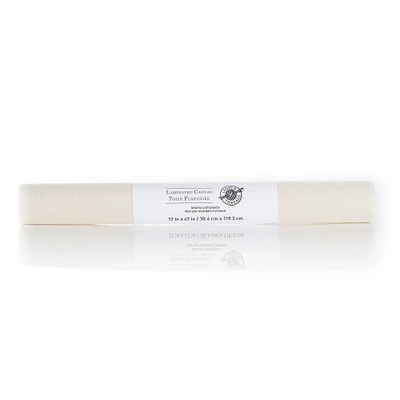 Natural Laminated Canvas Fabric Roll by Loops & Threads®